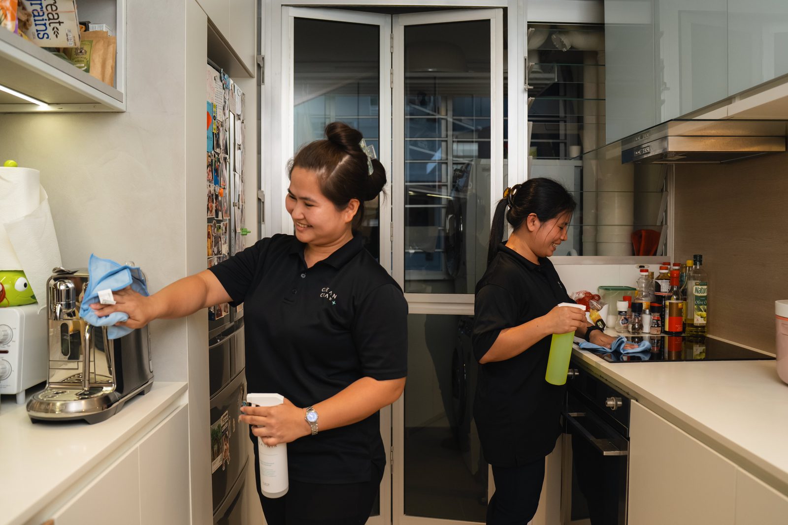 Cleancraft's team at work in a Singapore home